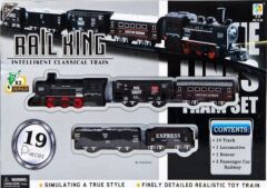 DZC KUZENLER AVM 19 PARÇA PİLLİ IŞIKLI OYUNCAK TREN SETİ 4 VAGONLU