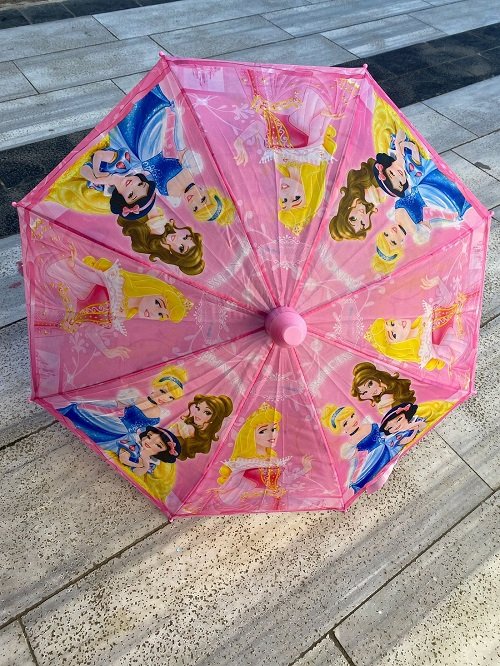 DZC KUZENLER AVM ÇOCUK PVC KILIFLI DİSNEY PRENSESLER OTOMATİK PEMBE KIZ ÇOCUK ŞEMSİYE