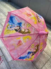 DZC KUZENLER AVM ÇOCUK PVC KILIFLI DİSNEY PRENSESLER OTOMATİK PEMBE KIZ ÇOCUK ŞEMSİYE