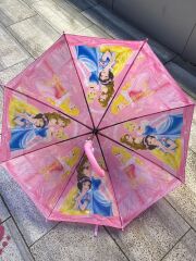 DZC KUZENLER AVM ÇOCUK PVC KILIFLI DİSNEY PRENSESLER OTOMATİK PEMBE KIZ ÇOCUK ŞEMSİYE