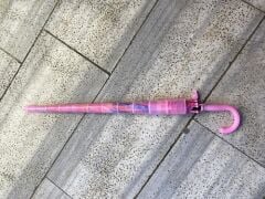 DZC KUZENLER AVM ÇOCUK PVC KILIFLI DİSNEY PRENSESLER OTOMATİK PEMBE KIZ ÇOCUK ŞEMSİYE