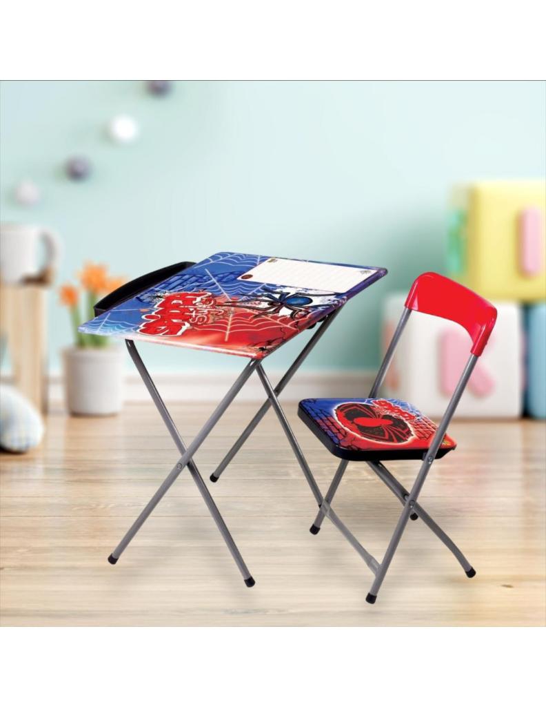 örümcek adamlı spderman Çocuk Lisanslı Çalışma Masa Sandalye Seti Yazı Tahtalı Kalemlikli