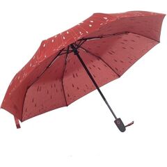 Marlux Dzc Kuzenler Avm Yağmur Damla Desen Full Otomatik Şemsiye Çanta Boy