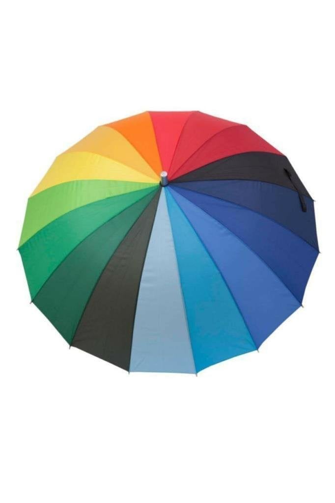 DZC KUZENLER AVM Renkli Gökkuşağı Baston Şemsiye