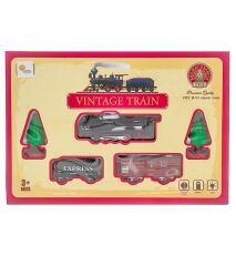 17 PARÇA PİLLİ RAYLI IŞIKLI TREN SETİ OYUNCAK 2VAGONLU KLASIK