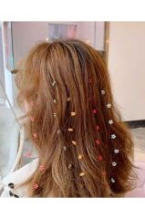 Saç Süsü 24 Adet Renkli Saç Boncuğu