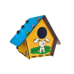 dzc kuzenler avm mdf boyanabilir portatif kuş evi kuş yuvası