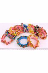 5'li Fırfır Lastik Havlu & Simit Toka 5 Adetli YUMUŞAK SAÇ LASTİK