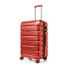 DZC KUZENLER AVM Abs Premium Tonaton 3'lü Valiz Seyahat Seti - Model:500.02 Koyu Gri Füme KIRMIZI