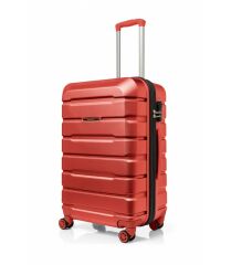 DZC KUZENLER AVM Abs Premium Tonaton 3'lü Valiz Seyahat Seti - Model:500.02 Koyu Gri Füme KIRMIZI