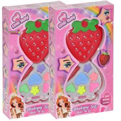 Tek Katlı Oyuncak Çilek Sürülebilen Makyaj Seti