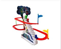 DZC KUZENLER AVM Pj Masks Oyuncak Pjmasks Pilli Sesli Işıklı Merdivenli Oyun Erkek Çocuk Oyuncak Pjmaskeliler Pilli Oyuncak