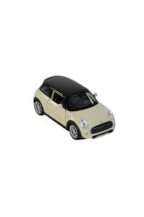 ÇEK BIRAK Metal Mini Cooper Çocuk Araba Oyuncak 12 CM KREM