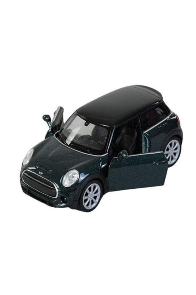 ÇEK BIRAK Metal Mini Cooper Çocuk Araba Oyuncak 12 CM YEŞİL