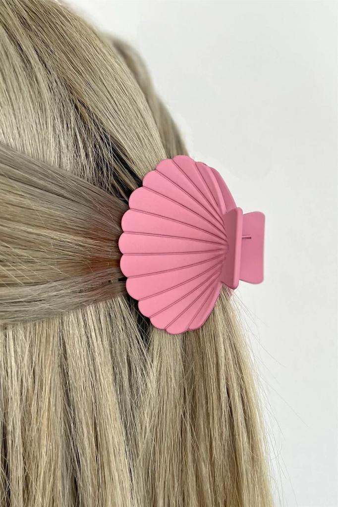 Deniz Kabuğu Istiridye Desenli Kadın Mandal Toka 6'li Set