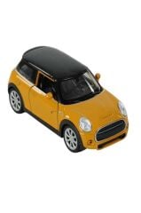 ÇEK BIRAK Metal Mini Cooper Çocuk Araba Oyuncak 12 CM SARI