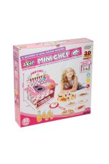 Akar  3d Maket Puzzle Mini Şef Mutfak evcilik Oyuncak 82 Parça 48cm