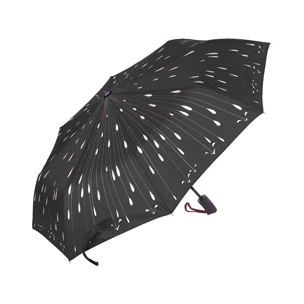 DZC KUZENLER AVM YAĞMUR DAMLA DESEN FULL OTOMATİK ŞEMSİYE ÇANTA BOY SİYAH