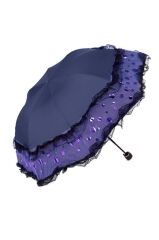 DZC KUZENLER AVM MARLUX PULLU PUANTİYELİ TÜLLÜ MANUEL RÜZGARA DAYANIKLI ŞEMSİYE