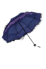 DZC KUZENLER AVM MARLUX PULLU PUANTİYELİ TÜLLÜ MANUEL RÜZGARA DAYANIKLI ŞEMSİYE