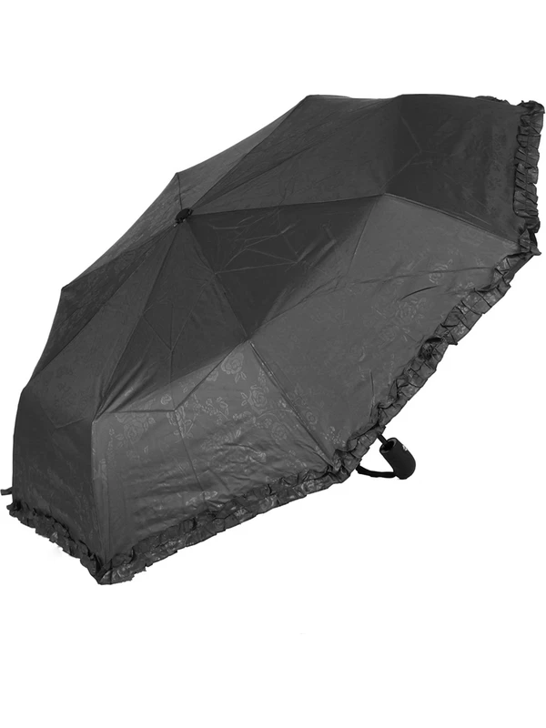 DZC KUZENLER AVM FULL OTOMATİK RÜZGARA DAYANIKLI ÇANTA BOY KADIN ŞEMSİYE SİYAH