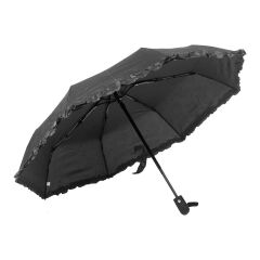 DZC KUZENLER AVM FULL OTOMATİK RÜZGARA DAYANIKLI ÇANTA BOY KADIN ŞEMSİYE SİYAH