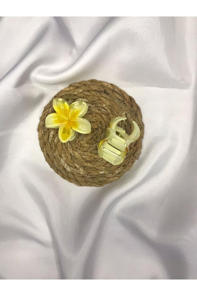 2'li Küçük Boy Lotus Çiçeği Mandal Toka 4.5 Cm Tek Ebat