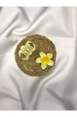 2'li Küçük Boy Lotus Çiçeği Mandal Toka 4.5 Cm Tek Ebat