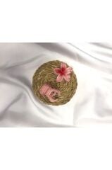 2'li Küçük Boy Lotus Çiçeği Mandal Toka 4.5 Cm Tek Ebat