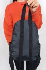 DZC KUZENLER AVM Kadın Kapitone Su Geçirmez Kumaş Sırt Çantası Mor Renk SİYAH