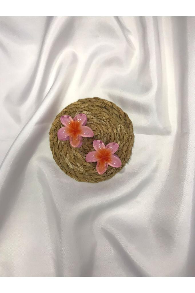 2'li Küçük Boy Lotus Çiçeği Mandal Toka 4.5 Cm Tek Ebat