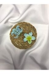 2'li Küçük Boy Lotus Çiçeği Mandal Toka 4.5 Cm Tek Ebat