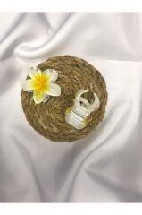 2'li Küçük Boy Lotus Çiçeği Mandal Toka 4.5 Cm Tek Ebat