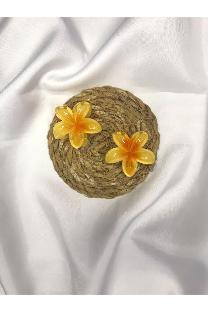 2'li Küçük Boy Lotus Çiçeği Mandal Toka 4.5 Cm Tek Ebat