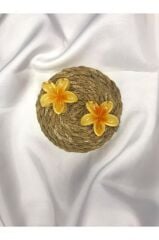 2'li Küçük Boy Lotus Çiçeği Mandal Toka 4.5 Cm Tek Ebat