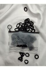 Şeffaf Çantalı 100 Adet Kumaş Lastik Saç Örgü Mini Tokalar İTHAL KALİTE