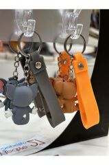 DZC KUZENLER AVM Tom ve Jerry Karikatür Anime Figür PVC Bebek Anahtarlık Çanta Anahtarlık Süsü 2 adet