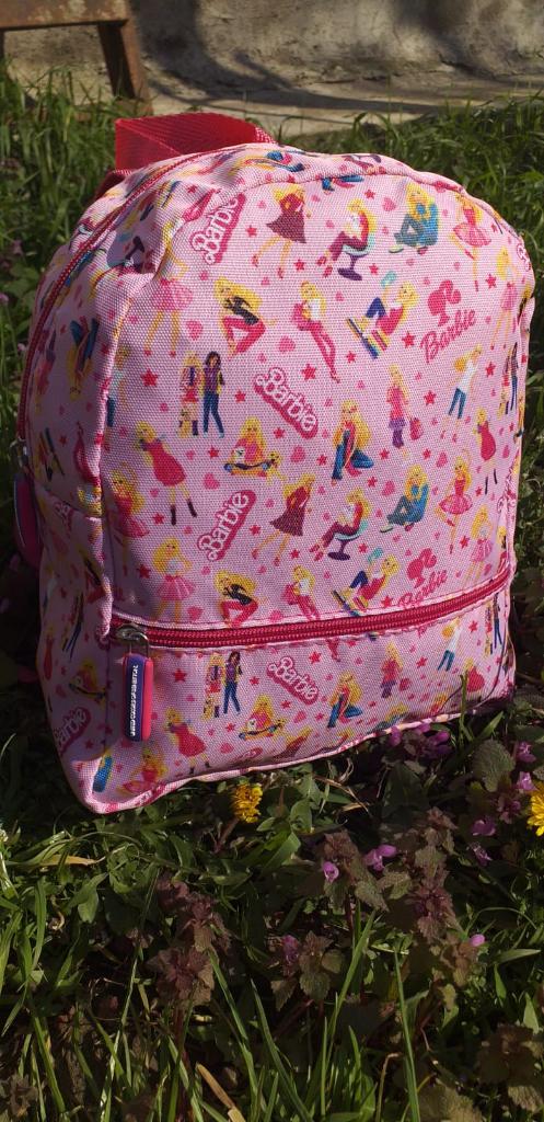 Barbie  karakterli çocuk günlük ve anaokulu ufak cift bölmeli sırt çanta