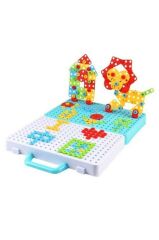 DZC KUZENLER AVM 3d Eğitici Matkap Hayvanlar Ve Geometrik Şekiller Seti 340 Parça