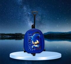 DZC KUZENLER AVM SONIC Anaokulu Kreş Çocuk Valiz Sırt Çantası Çekçekli SONIK TEKERLEKLİ