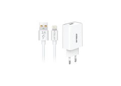 Hytech HY-XE22 2.1A Lightning Kalın Kablolu Beyaz Ev Şarj Adaptörü  Hızlı Şarj