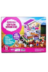 Karton Mobilyalı Çiftlik Oyun Evi 58x37x70cm