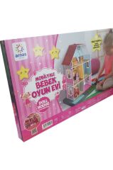 Arnas Mobilyalı 3 Boyutlu Maket Oyun Evi 17 Parça