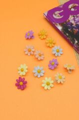 Çocuk Tokası 10 Adet Renkli Papatyalı Mandal Toka