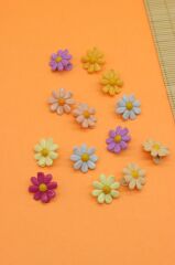 Çocuk Tokası 10 Adet Renkli Papatyalı Mandal Toka