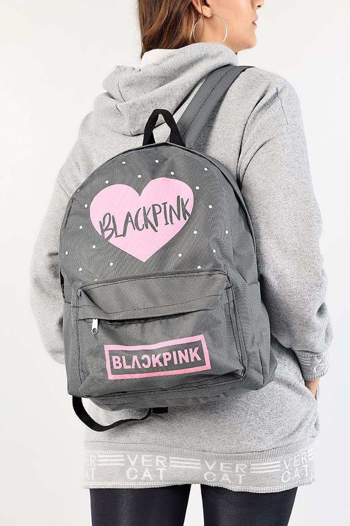 DZC KUZENLER AVM BLACKPINK HACHPEK OKUL GÜNLÜK SPOR SIRT ÇANTA Gri