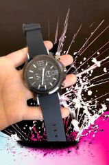 slikon kordon mekanizmalı analog saat genç spor unısex erkek kol saati