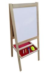 Çift Taraflı Ayaklı Ahşap Çocuk eğitici Yazı Tahtası 110x45