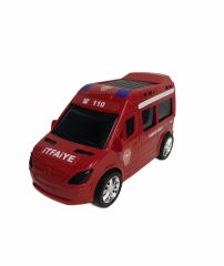 İtfaiye 110 Arabası Sürtmeli 23 CM oyuncak minibüs
