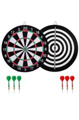 DZC KUZENLER AVM İĞNELİ Dart Tahtası DEV BÜYÜK BOY Çift Taraflı 45 Cm 6 Ok SPOR AKTİVİTE OYUNCAK
